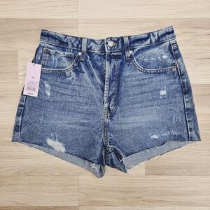 WILD FABLE Womens Blue Distressed Cutoff High Rise Jean Shorts Size 10